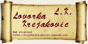 Lovorka Krejaković vizit kartica